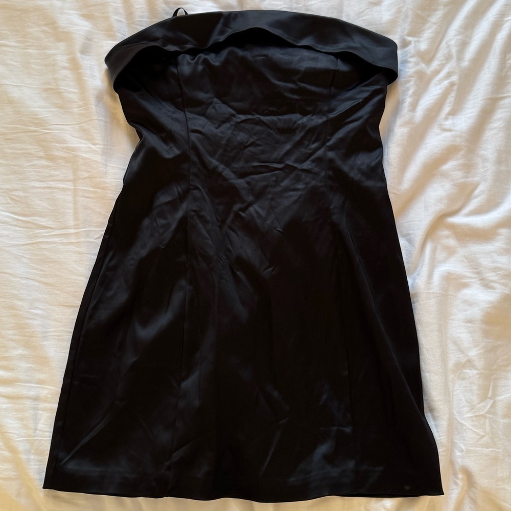 Aritzia Fold Over Satin Dress